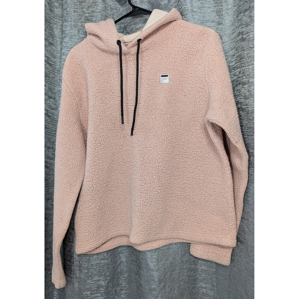 FILA Hoodie Women's Pink Sherpa Small‎